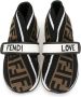 Fendi Kids Fendi Love sneakers met klittenband Bruin - Thumbnail 3