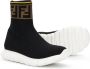 Fendi Kids high-top sneakers met FF logo Zwart - Thumbnail 2