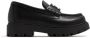 Fendi Kids Leren loafers met logoplakkaat Zwart - Thumbnail 2