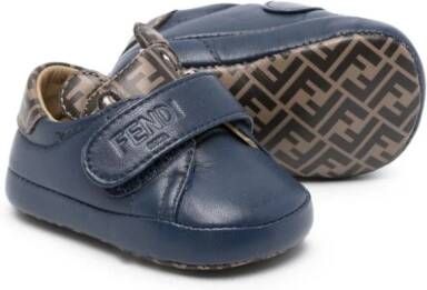 Fendi Kids Leren slofjes Blauw