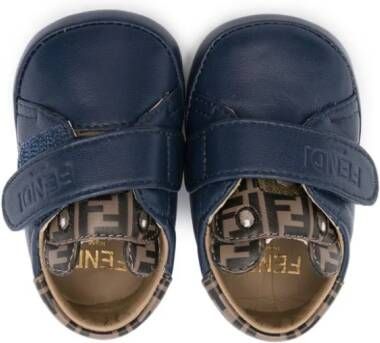 Fendi Kids Leren slofjes Blauw