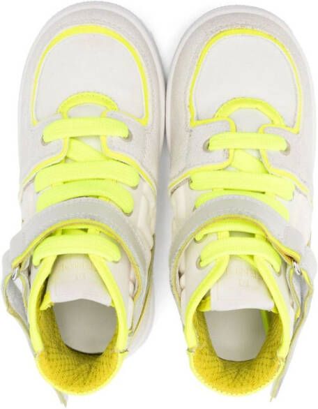 Fendi Kids Sneakers met contrast Beige
