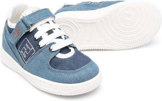 Fendi Kids Sneakers met geborduurd logo Blauw
