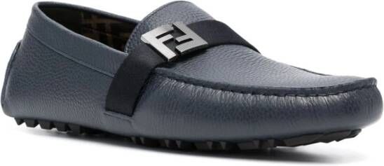 FENDI Loafers met FF-logo Blauw