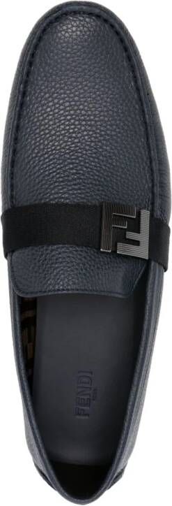 FENDI Loafers met FF-logo Blauw