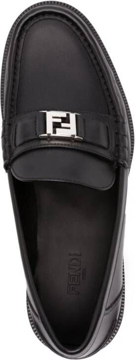 FENDI Loafers met FF-logo Zwart