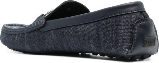 FENDI Loafers met logoplakkaat Blauw