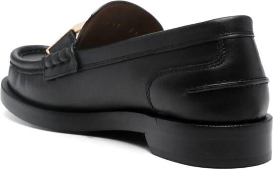 FENDI Loafers met logoplakkaat Zwart