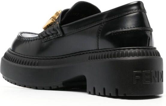 FENDI Loafers met chunky zool Zwart