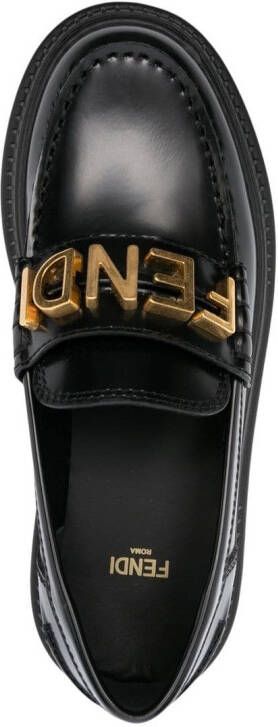 FENDI Loafers met chunky zool Zwart