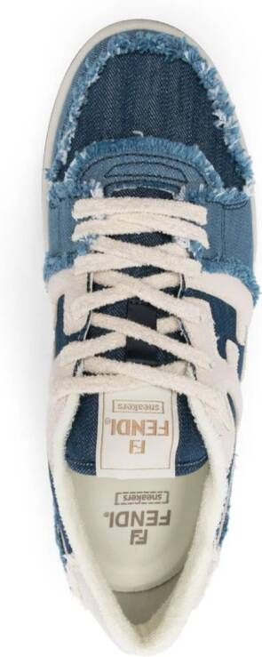 FENDI Match denim sneakers Blauw