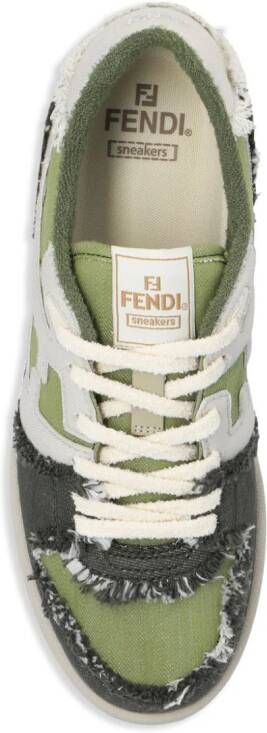 FENDI Match denim sneakers Groen