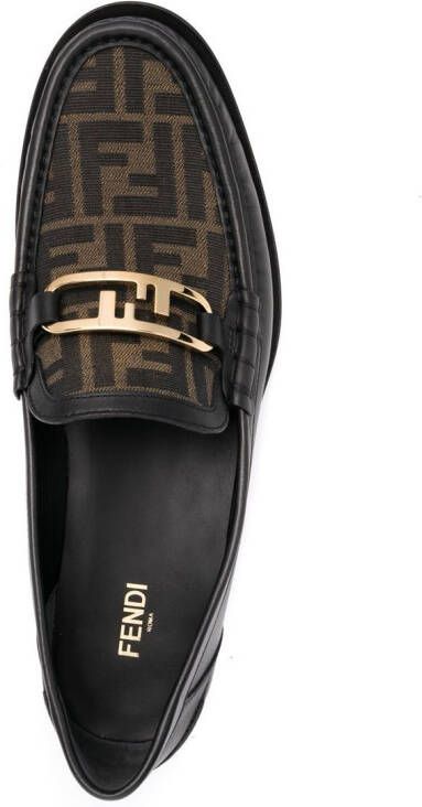 FENDI O'Lock loafers Zwart