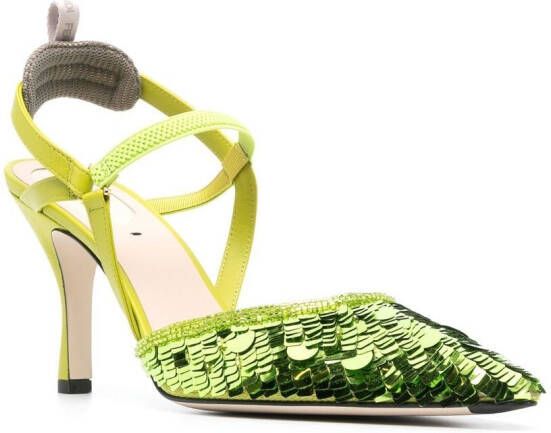 FENDI Pumps met pailletten Groen