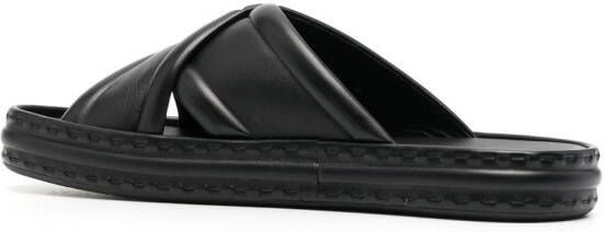 FENDI Slippers met logo Zwart