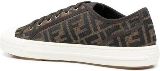 FENDI Sneakers met jacquard logo Bruin