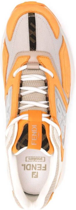 FENDI Sneakers met logo-reliëf Oranje