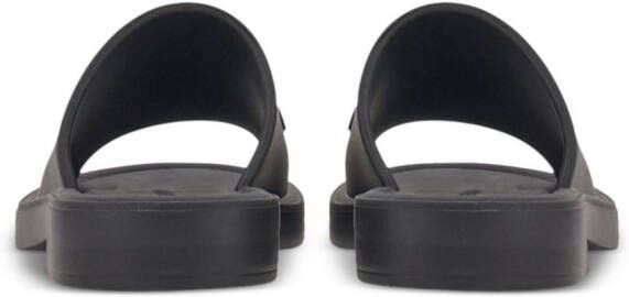 Ferragamo Slippers met 3D logo Zwart