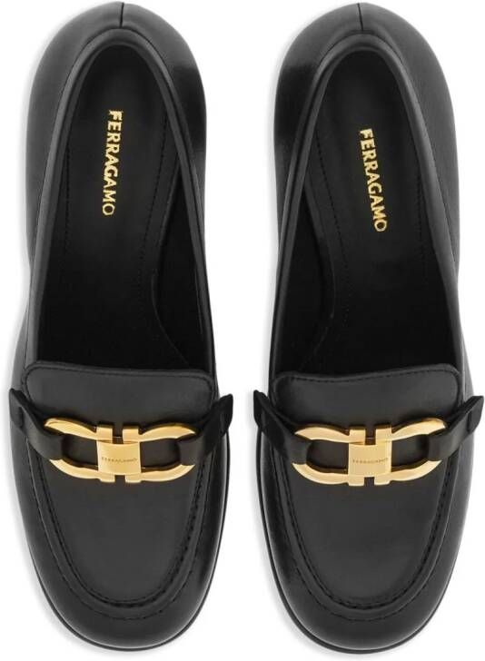 Ferragamo 50mm gancini loafer pumps Zwart
