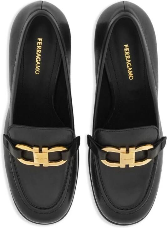 Ferragamo 50mm gancini loafer pumps Zwart