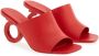 Ferragamo Muiltjes met bewerkte hak Rood - Thumbnail 2
