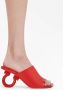 Ferragamo Muiltjes met bewerkte hak Rood - Thumbnail 5
