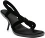 Ferragamo 85mm fluwelen sandalen Zwart - Thumbnail 2