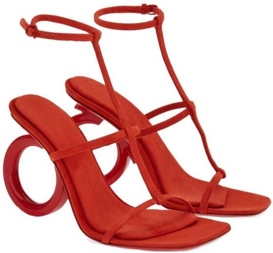 Ferragamo Aglalia X5 sandalen met hak Rood