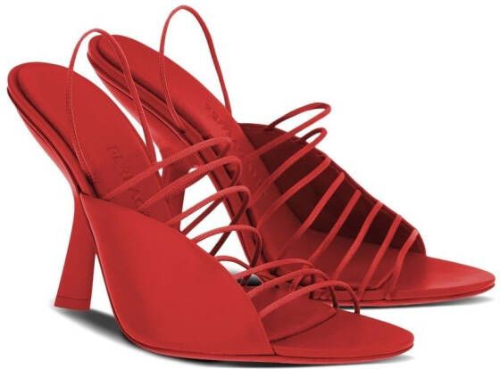 Ferragamo 105 mm Altaire sandalen met kanten detail Rood