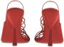 Ferragamo 105 mm Altaire sandalen met kanten detail Rood - Thumbnail 3