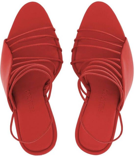 Ferragamo 105 mm Altaire sandalen met kanten detail Rood