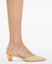 Ferragamo Alyssa slingback pumps met kooihak Beige - Thumbnail 5