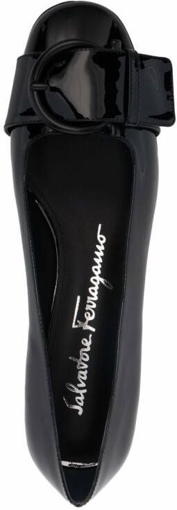 Ferragamo Ballerina's met gesp Zwart