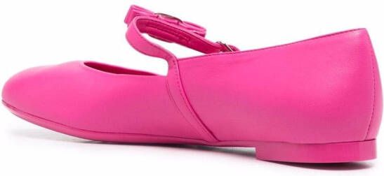 Ferragamo Ballerina's met strikdetail Roze