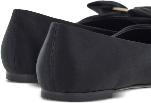 Ferragamo Ballerina's met strikdetail Zwart