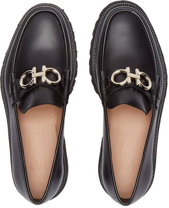Ferragamo Bleecker Gancini loafers Zwart