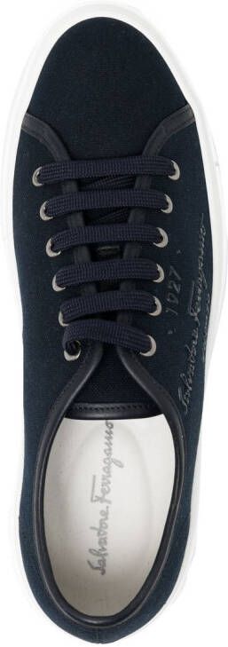 Ferragamo Borg sneakers met logoprint Blauw