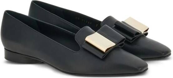 Ferragamo Loafers met strikdetail Zwart