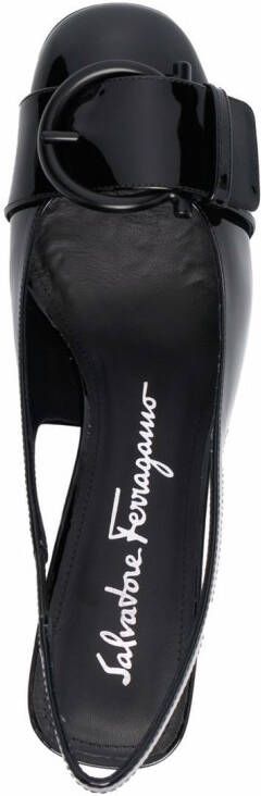 Ferragamo Briget lakleren sandalen Zwart