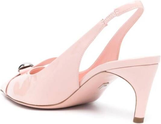 Ferragamo Brilda 55 mm lakleren pumps Roze