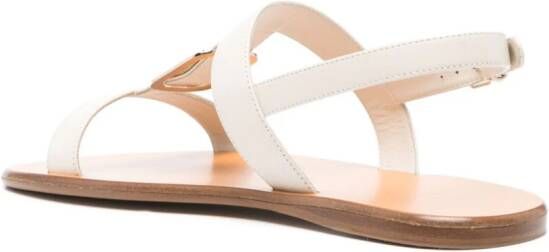 Ferragamo Capri leren sandalen Beige