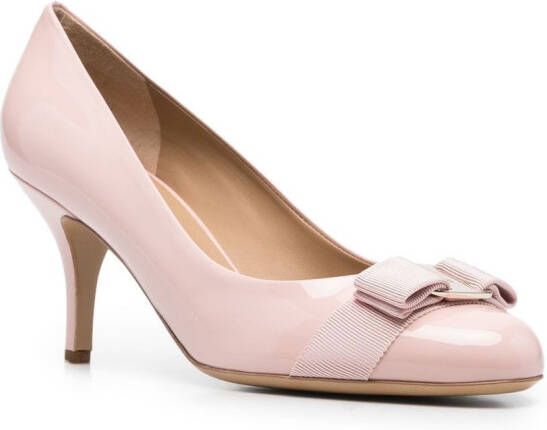 Ferragamo Carla pumps met strik Roze