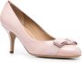 Ferragamo Carla pumps met strik Roze - Thumbnail 2