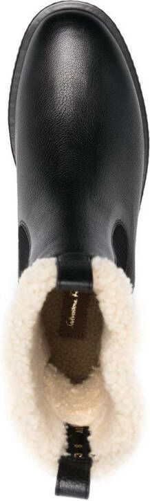 Ferragamo Chelsea laarzen gevoerd met wol Zwart