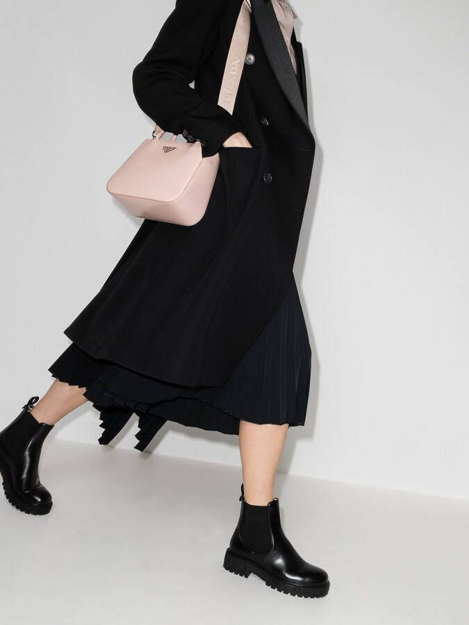 Ferragamo Chelsea laarzen met logo Zwart