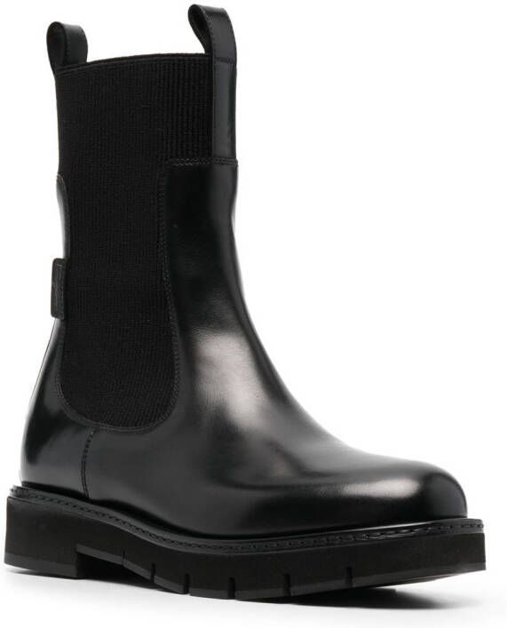 Ferragamo Chelsea leren laarzen Zwart