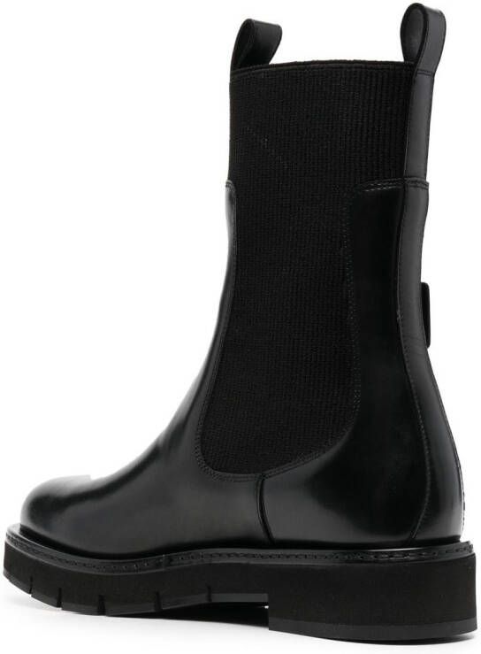 Ferragamo Chelsea leren laarzen Zwart