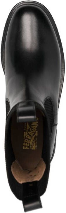 Ferragamo Chelsea leren laarzen Zwart