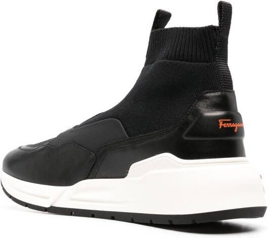 Ferragamo Cosma high-top soksneakers Zwart