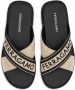 Ferragamo Katoenen sandalen met gekruiste bandjes Beige - Thumbnail 4